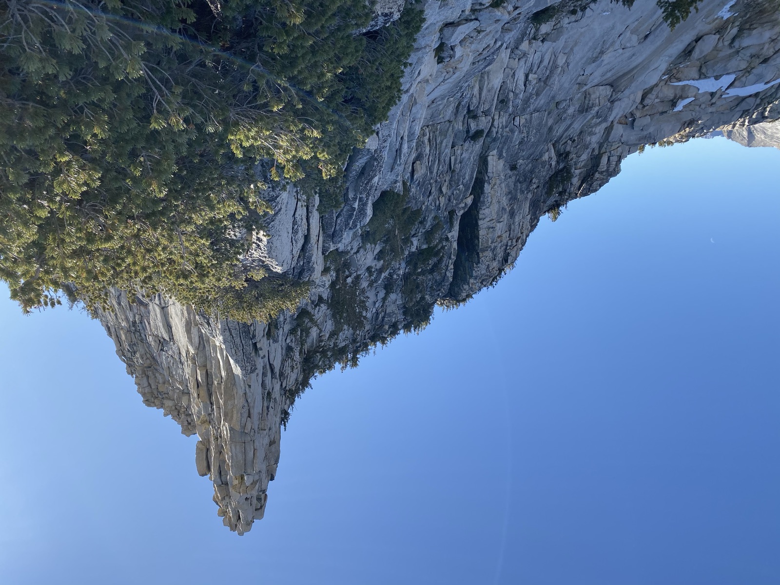 A granite spire on the ridge