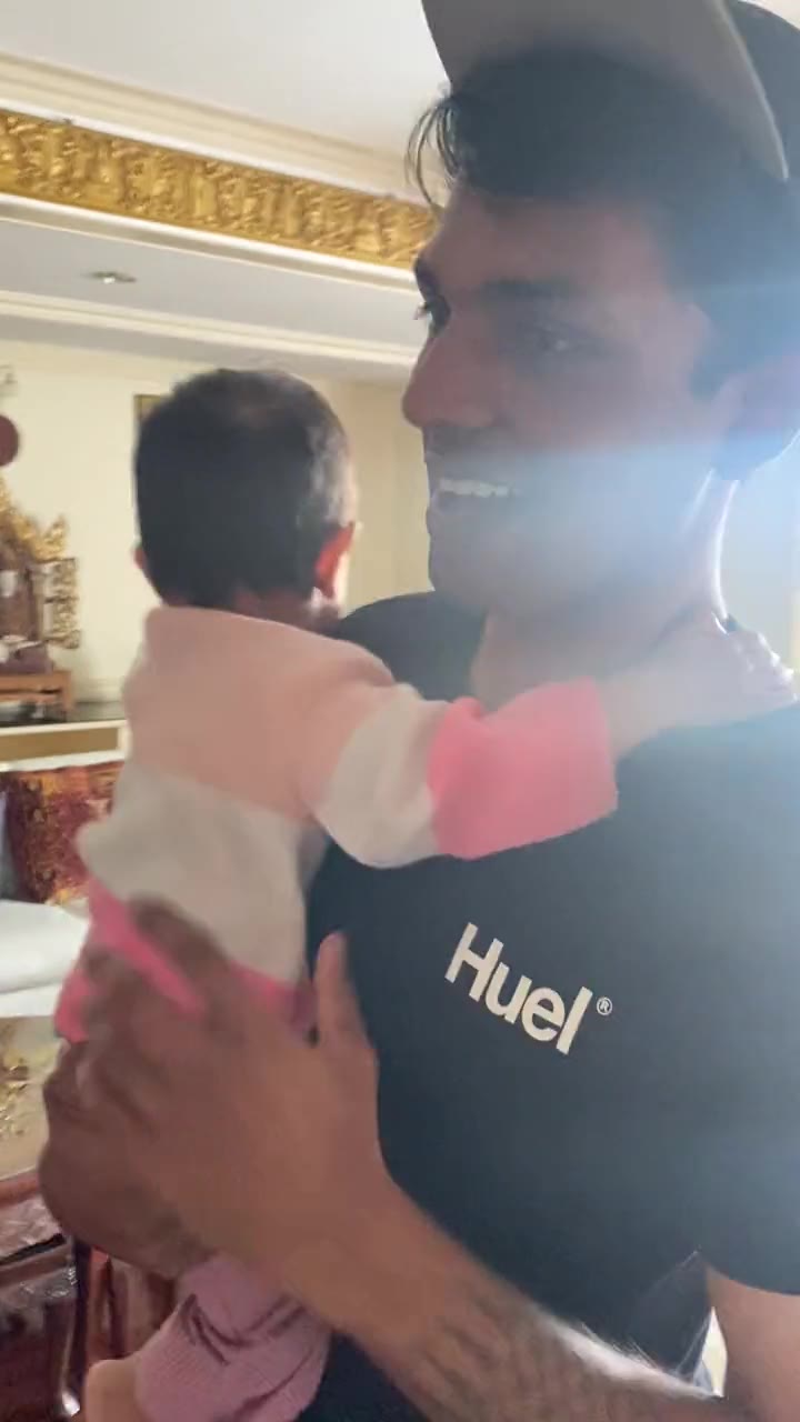Baby playing with a toy